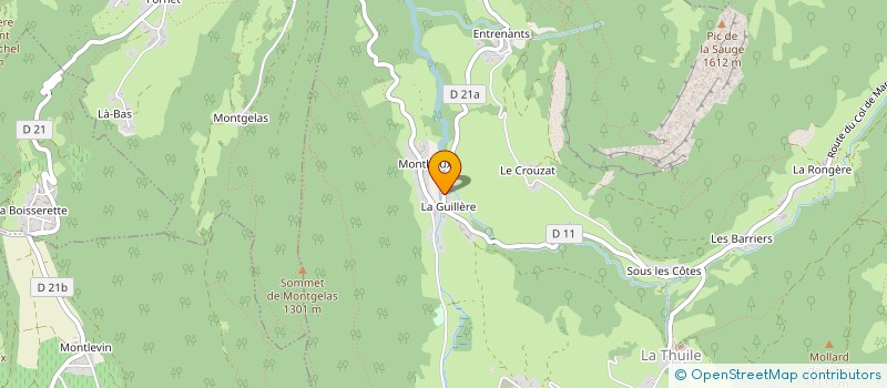 localisation de l'entreprise MONSIEUR ANDRE ROUX à LA THUILE