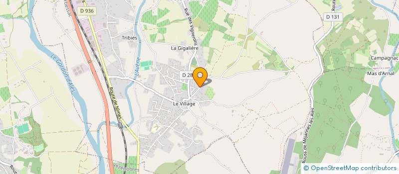 localisation de l'entreprise MONSIEUR ANDRE ROUX  SAINT-HILAIRE-DE-BRETHMAS