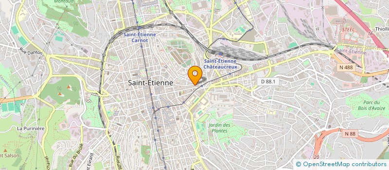 localisation de l'entreprise MONSIEUR ANDRE ROUX  SAINT-ETIENNE