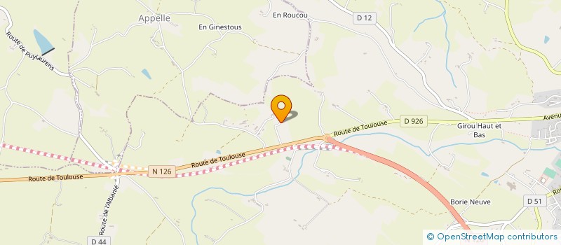 localisation de l'entreprise MONSIEUR ANDRE SAISSAC à PUYLAURENS