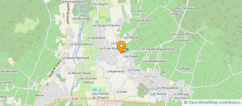 localisation de l'entreprise MONSIEUR ANDRE SAPIN  BENAIS