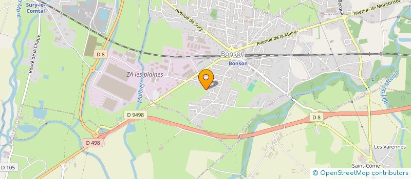 localisation de l'entreprise MONSIEUR ANDRE SAUVINET  BONSON