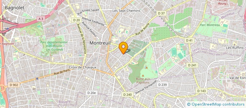 localisation de l'entreprise MONSIEUR ANDRE SIRIEIX à MONTREUIL