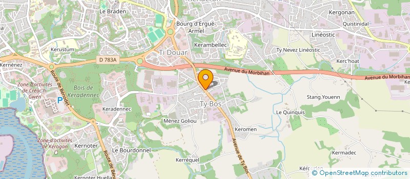 localisation de l'entreprise MONSIEUR ANDRE SPELDOOREN  QUIMPER