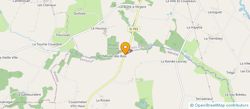 localisation de l'entreprise MONSIEUR ANDRE TISSOT  MENEAC