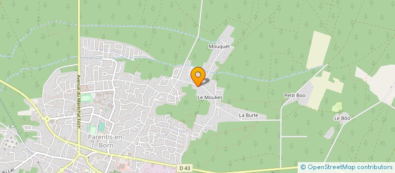 localisation de l'entreprise MONSIEUR ANDRE TOGNIOTTI  PARENTIS-EN-BORN