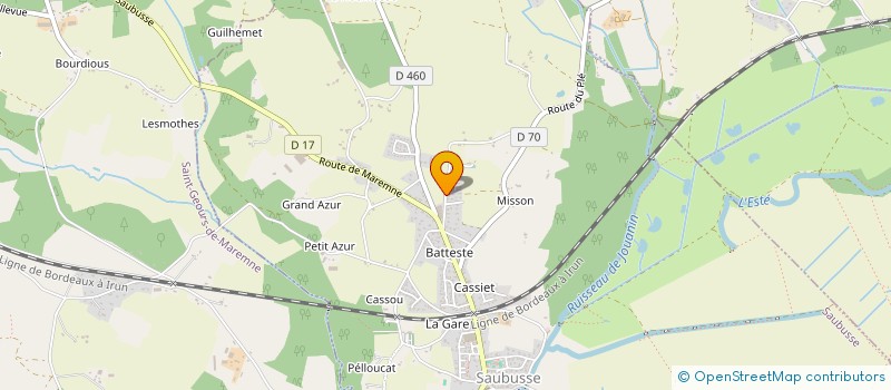 localisation de l'entreprise MONSIEUR ANDRE TOUYA  SAUBUSSE