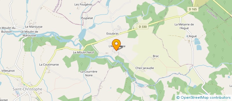 localisation de l'entreprise MONSIEUR ANDRE TROUILLAUD à SAINT-CHRISTOPHE