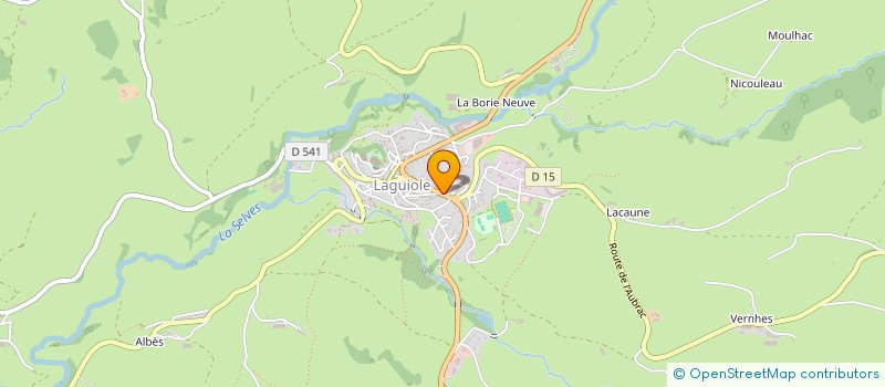 localisation de l'entreprise MONSIEUR ANDRE TROUSSILLIE  LAGUIOLE