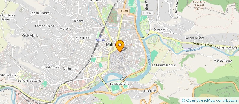 localisation de l'entreprise MONSIEUR ANDRE TUFFERY à MILLAU