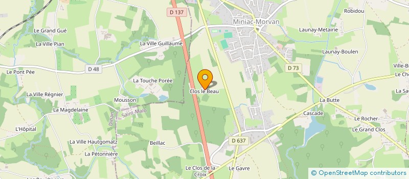 localisation de l'entreprise MONSIEUR ANDRE URVOY  MINIAC-MORVAN