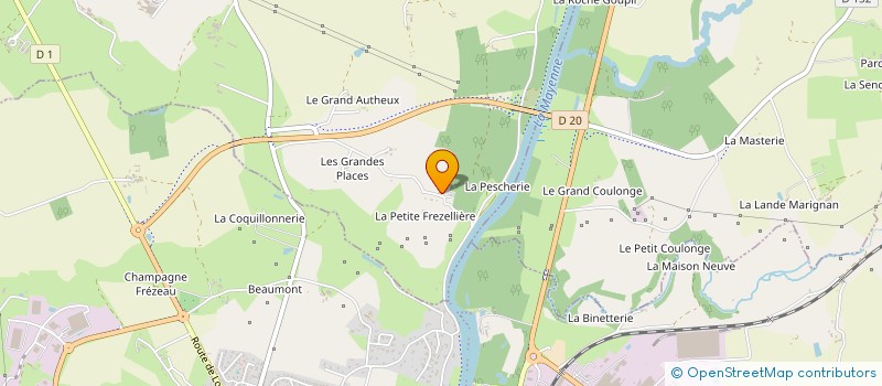 localisation de l'entreprise MONSIEUR ANDRE VEAU à LA ROCHE-NEUVILLE