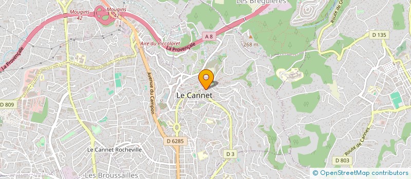 localisation de l'entreprise MONSIEUR ANDRE VIALAY à LE CANNET