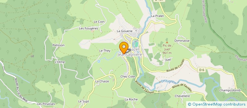 localisation de l'entreprise MONSIEUR ANDRE VIALLON à CHALMAZEL-JEANSAGNIERE