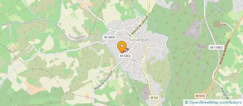 localisation de l'entreprise MONSIEUR ANDRE VIDAL à SUSSARGUES