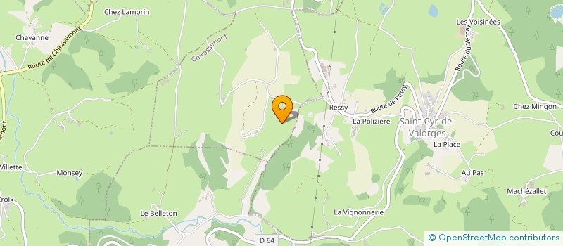 localisation de l'entreprise MONSIEUR ANDRE VOLLE  CHIRASSIMONT