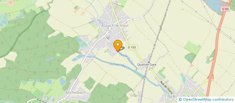 localisation de l'entreprise MONSIEUR ANDRE WALGER  ASPACH-MICHELBACH