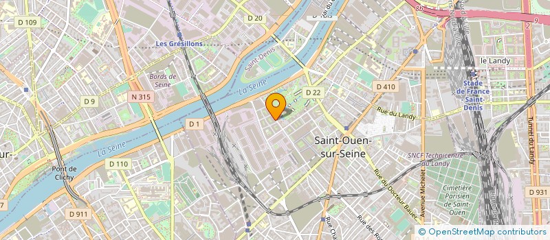 localisation de l'entreprise MONSIEUR ANDREA BEVILACQUA à SAINT-OUEN-SUR-SEINE