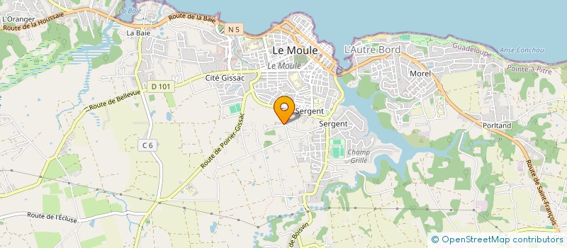 localisation de l'entreprise MONSIEUR ANDREA DUPONT  LE MOULE