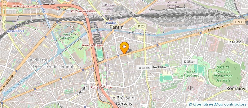 localisation de l'entreprise MONSIEUR ANDREI-CALIN TODA  PANTIN