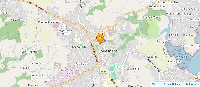 localisation de l'entreprise MONSIEUR ANDREW BAUDON à FOUESNANT