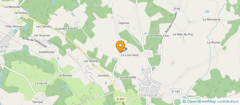 localisation de l'entreprise MONSIEUR ANDREW BELL  CHAMPSAC