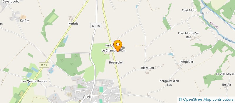 localisation de l'entreprise MONSIEUR ANDREW HALSTEAD  CREDIN