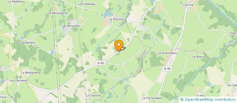 localisation de l'entreprise MONSIEUR ANDREW REDSHAW  CROZANT