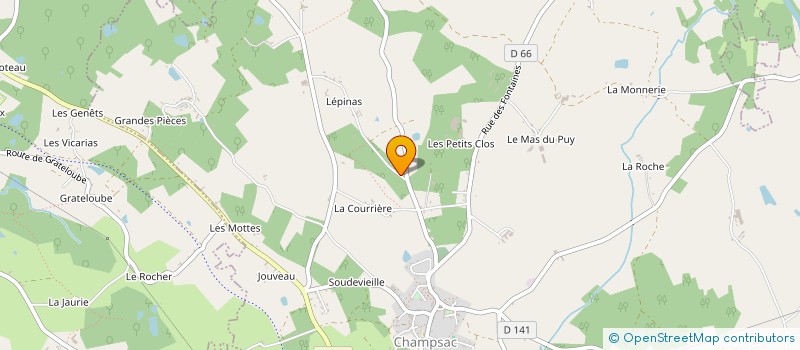 localisation de l'entreprise MONSIEUR ANDREW ROCKALL  CHAMPSAC