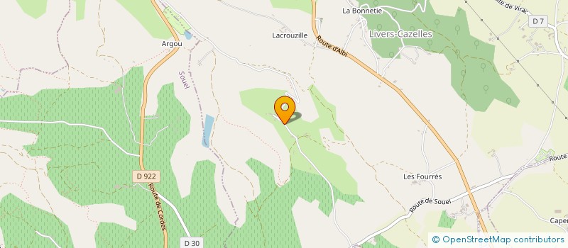 localisation de l'entreprise MONSIEUR ANDREW SCOTT  LIVERS-CAZELLES