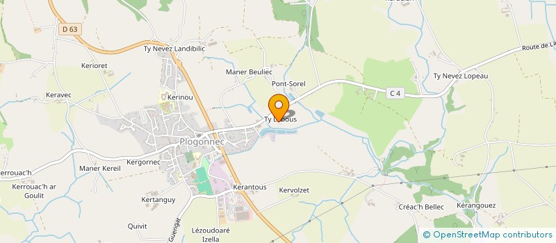 localisation de l'entreprise MONSIEUR ANDY BURGAUD  PLOGONNEC