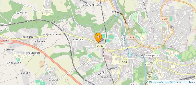 localisation de l'entreprise MONSIEUR ANDY CAPLOT  GUINGAMP