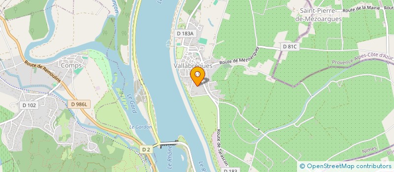 localisation de l'entreprise MONSIEUR ANDY CHABERT  VALLABREGUES