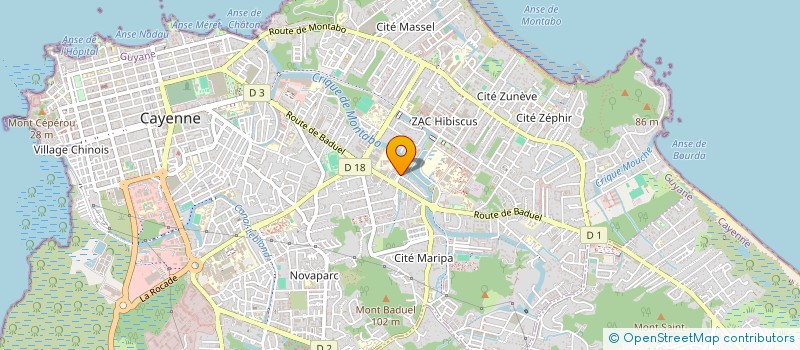 localisation de l'entreprise MONSIEUR ANDY PERSAUD  CAYENNE