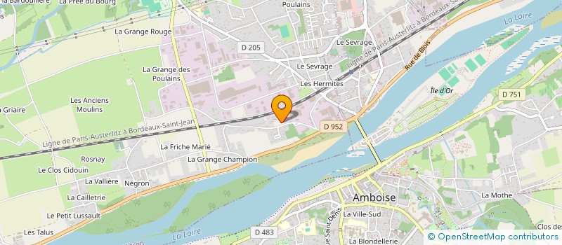 localisation de l'entreprise MONSIEUR ANGE CARNIERES  POCE-SUR-CISSE