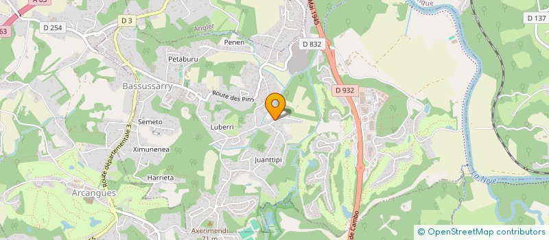 localisation de l'entreprise MONSIEUR ANGE GRACIET  BASSUSSARRY