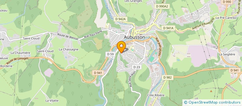 localisation de l'entreprise MONSIEUR ANGE MONTANTE  AUBUSSON