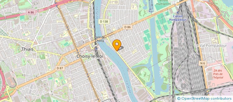 localisation de l'entreprise MONSIEUR ANGE SABOUKOULOU  CHOISY LE ROI