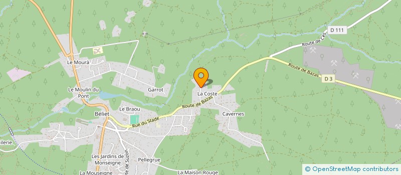 localisation de l'entreprise MONSIEUR ANGEL MARTINEZ  BELIN-BELIET