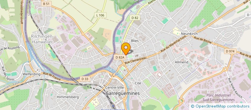 localisation de l'entreprise MONSIEUR ANGELO GRASSO  SARREGUEMINES