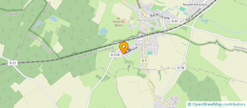 localisation de l'entreprise MONSIEUR ANGELO KARL  AVRICOURT