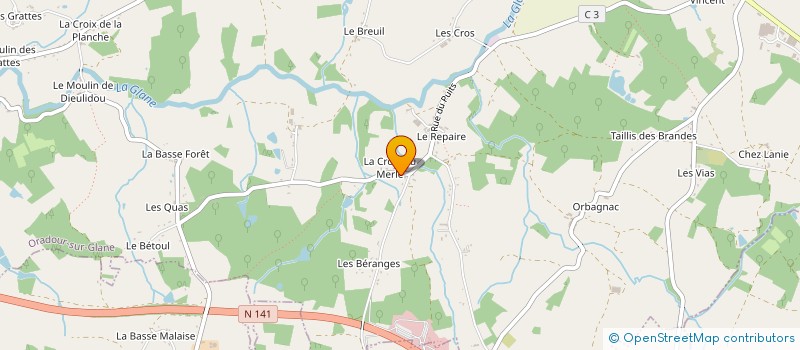 localisation de l'entreprise MONSIEUR ANGELO LEFLEUR à ORADOUR-SUR-GLANE