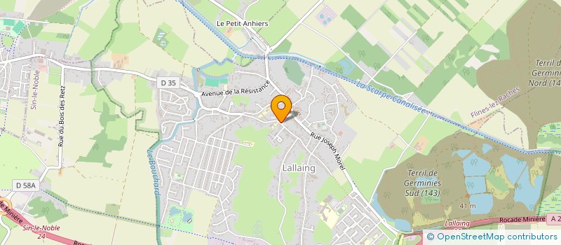 localisation de l'entreprise MONSIEUR ANGELO SCIARAPPA  LALLAING