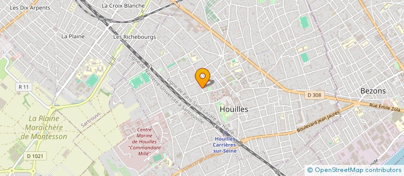 localisation de l'entreprise MONSIEUR ANICET KOUSSAWO  HOUILLES