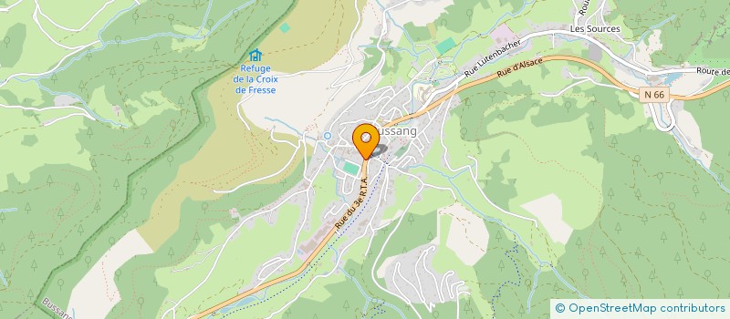 localisation de l'entreprise MONSIEUR ANICET PERRIN  BUSSANG