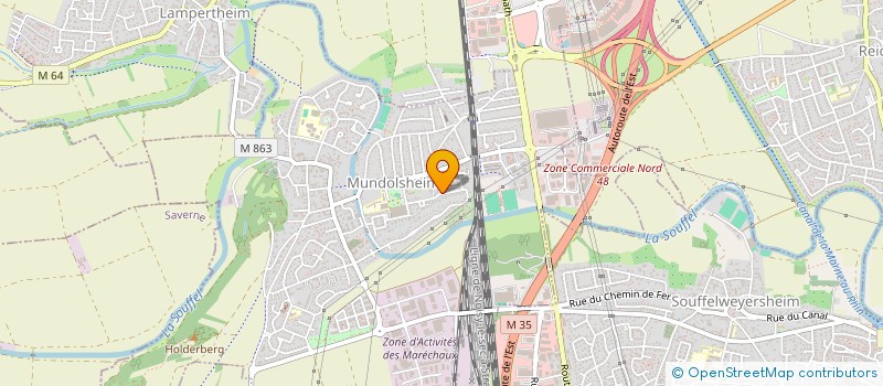 localisation de l'entreprise MONSIEUR ANISSE BOUDJI  MUNDOLSHEIM