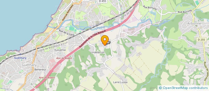 localisation de l'entreprise MONSIEUR ANNE ETCHEVERRY  BIDART