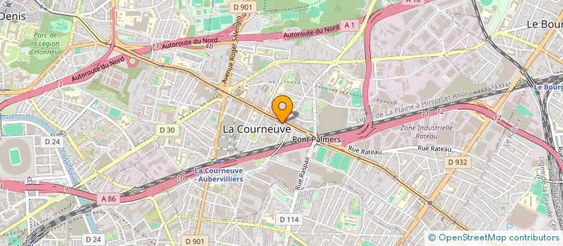 localisation de l'entreprise MONSIEUR ANNICK LIONEL MEZEJOU NGUEFACK à LA COURNEUVE