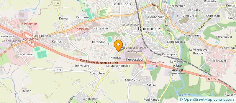 localisation de l'entreprise MONSIEUR ANOUAR CHKHAMI  QUIMPERLE