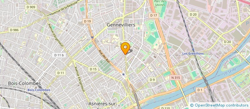 localisation de l'entreprise MONSIEUR ANSAH OSEI à GENNEVILLIERS